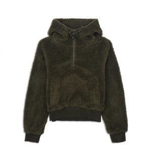 Lululemon Textured Fleece 1/2 Zip Hooded Sweatshirt